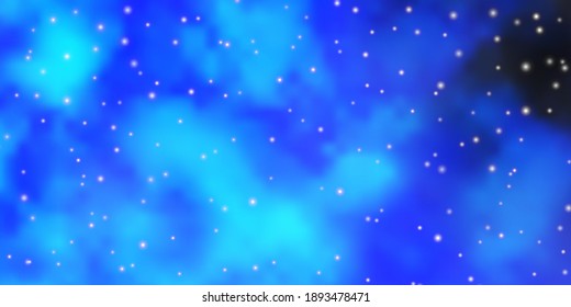 Light BLUE vector pattern with abstract stars. Decorative illustration with stars on abstract template. Pattern for wrapping gifts.