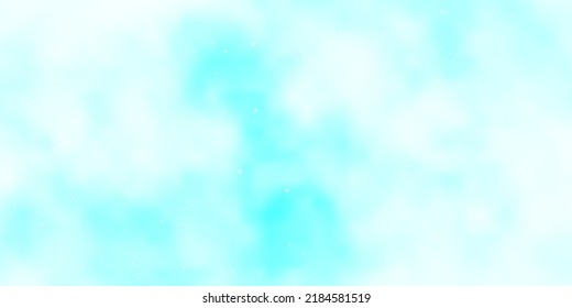 Light BLUE vector pattern with abstract stars. Decorative illustration with stars on abstract template. Pattern for wrapping gifts.