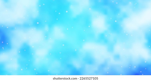 Light BLUE vector pattern with abstract stars. Colorful illustration in abstract style with gradient stars. Pattern for wrapping gifts.