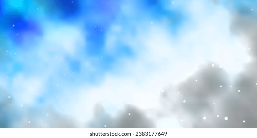 Light BLUE vector pattern with abstract stars. Colorful illustration in abstract style with gradient stars. Theme for cell phones.