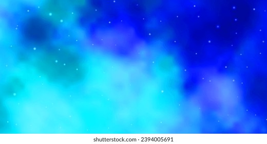 Light BLUE vector pattern with abstract stars. Colorful illustration with abstract gradient stars. Pattern for websites, landing pages.