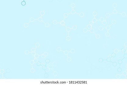 Light BLUE vector pattern with artificial intelligence network. Colorful design in simple style with AI links. Pattern for science, futuristic designs.