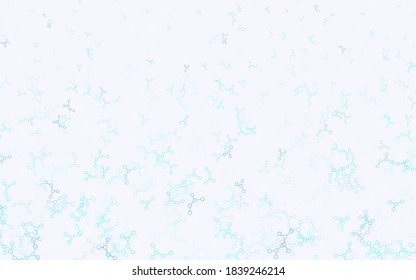 Light BLUE vector pattern with artificial intelligence network. Colored AI structure with gradient lines and dots. Pattern for  poster, banner of technology.