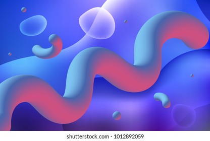 Light BLUE vector pattern with bent lines. Shining crooked illustration in memphis style. A completely new memphis design for your business.