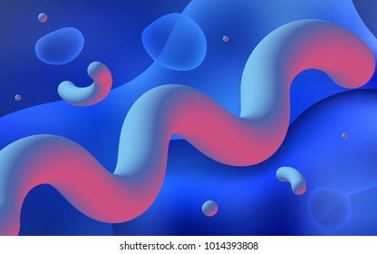 Light BLUE vector pattern with bent lines. A vague circumflex abstract illustration with gradient. A completely new memphis design for your business.