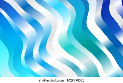 Light BLUE vector pattern with bent lines. Colorful illustration in abstract marble style with gradient. A completely new marble design for your business.
