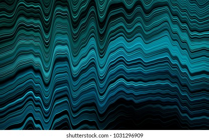 Light BLUE vector pattern with bent ribbons. Blurred geometric sample with gradient bubbles.  Marble design for your web site.
