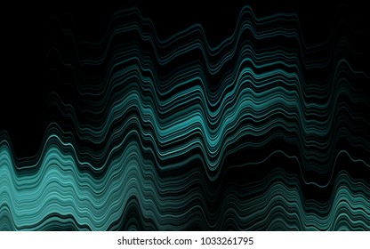 Light BLUE vector pattern with bent ribbons. An elegant bright illustration with gradient. Marble style for your business design.