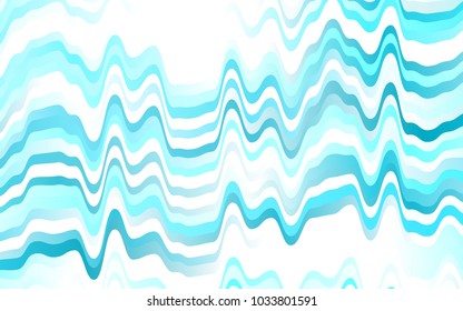 Light BLUE vector pattern with bent lines. A vague circumflex abstract illustration with gradient. Marble design for your web site.