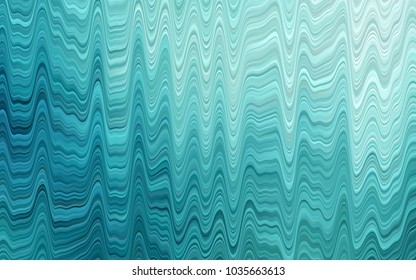 Light BLUE vector pattern with bent lines. A vague circumflex abstract illustration with gradient. Marble design for your web site.