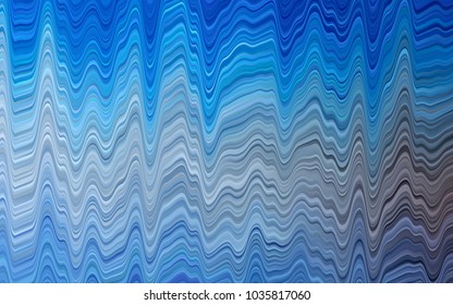 Light BLUE vector pattern with bent ribbons. Colorful abstract illustration with gradient lines. The elegant pattern for brand book.