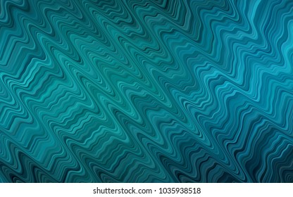 Light BLUE vector pattern with bent lines. Colorful abstract illustration with gradient lines. Textured wave pattern for backgrounds.