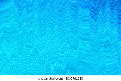 Light BLUE vector pattern with bent lines. Modern gradient abstract illustration with bandy lines. Brand-new design for your ads, poster, banner.