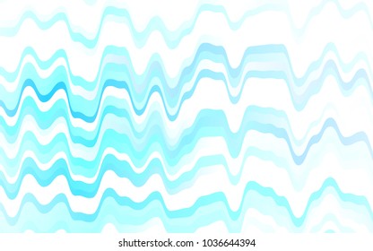 Light BLUE vector pattern with bent lines. Creative geometric illustration in marble style with gradient. Textured wave pattern for backgrounds.