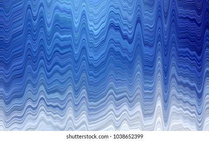 Light BLUE vector pattern with bent lines. Colorful illustration in abstract marble style with gradient. A completely new template for your business design.