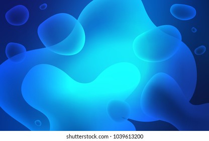 Light BLUE vector pattern with bent ribbons. A vague circumflex abstract illustration with gradient. New composition for your brand book.