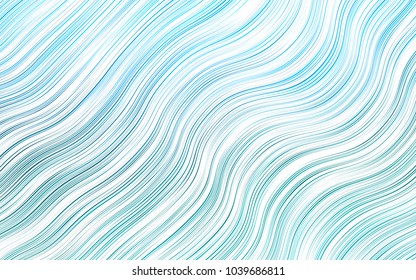 Light BLUE vector pattern with bent lines. Blurred geometric sample with gradient bubbles.  The elegant pattern for brand book.