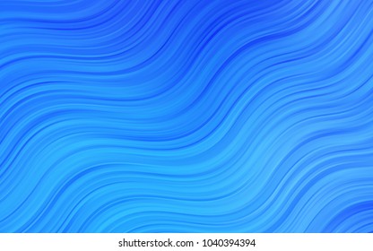 Light BLUE vector pattern with bent ribbons. Brand-new colored illustration in marble style with gradient. New composition for your brand book.