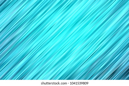 Light BLUE vector pattern with bent ribbons. Shining illustration, which consist of blurred lines, circles. Brand-new design for your ads, poster, banner.