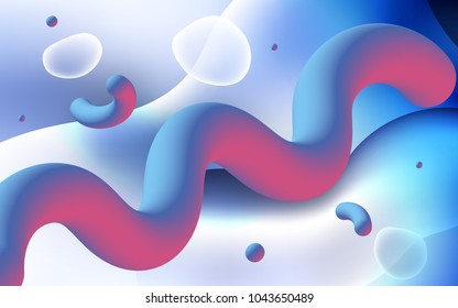 Light BLUE vector pattern with bent ribbons. Modern gradient abstract illustration with bandy lines. Memphis design for your web site.