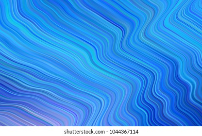 Light BLUE vector pattern with bent ribbons. Creative geometric illustration in marble style with gradient. The template for cell phone backgrounds.