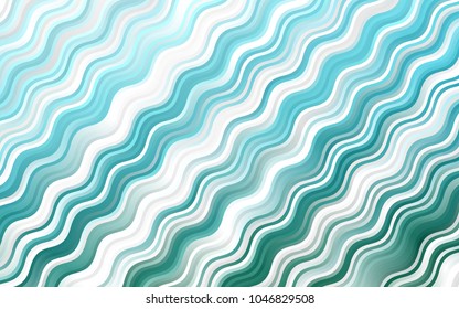 Light BLUE vector pattern with bent ribbons. Colorful abstract illustration with gradient lines. The elegant pattern for brand book.