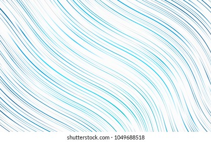 Light BLUE vector pattern with bent lines. Blurred geometric sample with gradient bubbles.  Brand-new design for your ads, poster, banner.