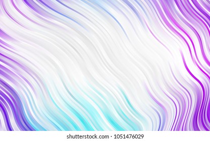 Light BLUE vector pattern with bent lines. An elegant bright illustration with gradient. A completely new template for your business design.