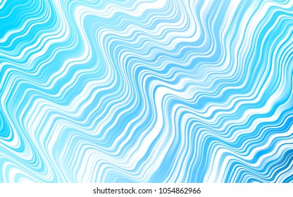 Light BLUE vector pattern with bent ribbons. Creative geometric illustration in marble style with gradient. Marble style for your business design.