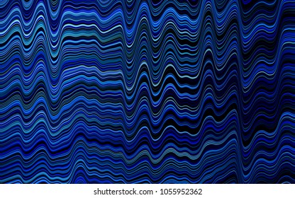 Light BLUE vector pattern with bent lines. Colorful illustration in abstract marble style with gradient. The elegant pattern for brand book.
