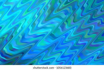 Light BLUE vector pattern with bent ribbons. Geometric illustration in marble style with gradient.  The best blurred design for your business.