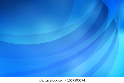 Light BLUE vector pattern with bent lines. Brand-new colored illustration in marble style with gradient. The best blurred design for your business.