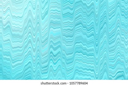 Light BLUE vector pattern with bent ribbons. Geometric illustration in marble style with gradient.  New composition for your brand book.