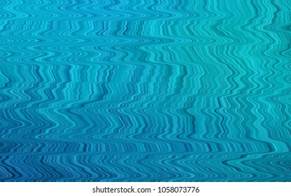 Light BLUE vector pattern with bent lines. Geometric illustration in marble style with gradient.  A new texture for your  ad, booklets, leaflets.