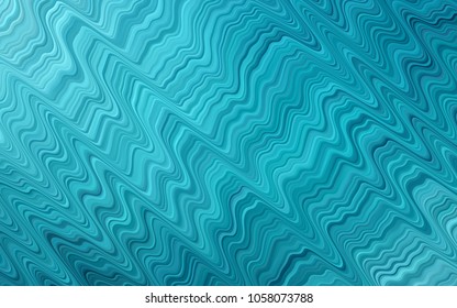 Light BLUE vector pattern with bent ribbons. Blurred geometric sample with gradient bubbles.  A completely new marble design for your business.