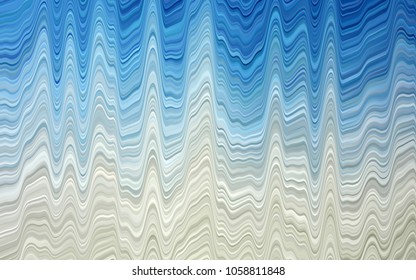 Light BLUE vector pattern with bent lines. A sample with blurred bubble shapes. New composition for your brand book.