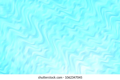 Light BLUE vector pattern with bent lines. Geometric illustration in marble style with gradient.  Marble style for your business design.
