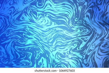 Light BLUE vector pattern with bent lines. A vague circumflex abstract illustration with gradient. A completely new memphis design for your business.