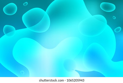 Light BLUE vector pattern with bent ribbons. Creative illustration in halftone memphis style with gradient. A completely new template for your business design.