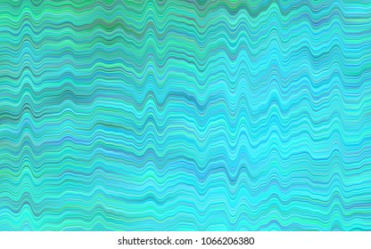 Light BLUE vector pattern with bent ribbons. Glitter abstract illustration with wry lines. A new texture for your  ad, booklets, leaflets.