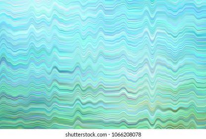 Light BLUE vector pattern with bent ribbons. Modern gradient abstract illustration with bandy lines. Marble style for your business design.