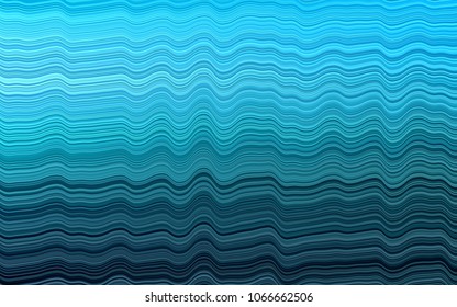 Light BLUE vector pattern with bent lines. Brand-new colored illustration in marble style with gradient. New composition for your brand book.