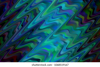 Light BLUE vector pattern with bent lines. An elegant bright illustration with gradient. New composition for your brand book.