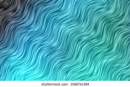 Light BLUE vector pattern with bent ribbons. Blurred geometric sample with gradient bubbles.  Pattern for your business design.