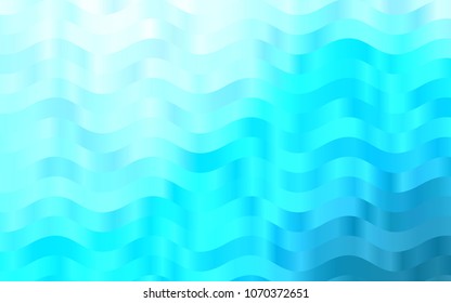 Light BLUE vector pattern with bent ribbons. Blurred geometric sample with gradient bubbles.  Pattern for your business design.