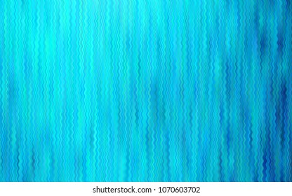 Light BLUE vector pattern with bent ribbons. Shining crooked illustration in marble style. A completely new memphis design for your business.