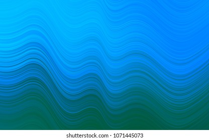 Light BLUE vector pattern with bent ribbons. A sample with blurred bubble shapes. The elegant pattern for brand book.