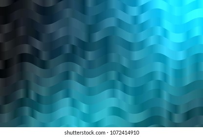 Light BLUE vector pattern with bent ribbons. Glitter abstract illustration with wry lines. Marble style for your business design.
