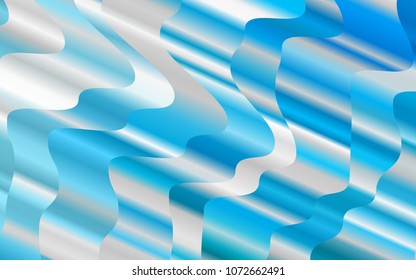 Light BLUE vector pattern with bent lines. An elegant bright illustration with gradient. Marble design for your web site.