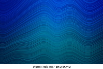 Light BLUE vector pattern with bent ribbons. Creative illustration in halftone marble style with gradient. New composition for your brand book.